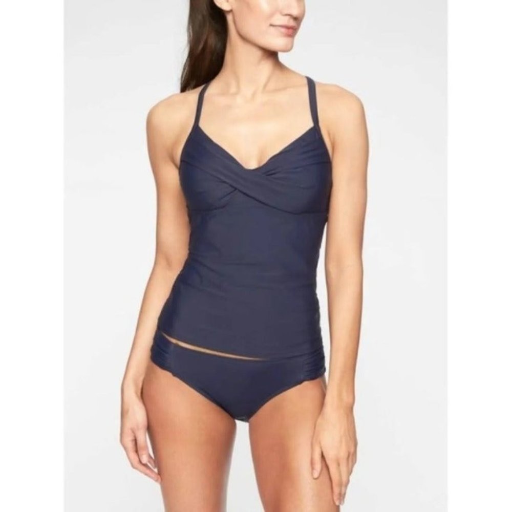 NWT! Athleta Blue Twister Tankini Top